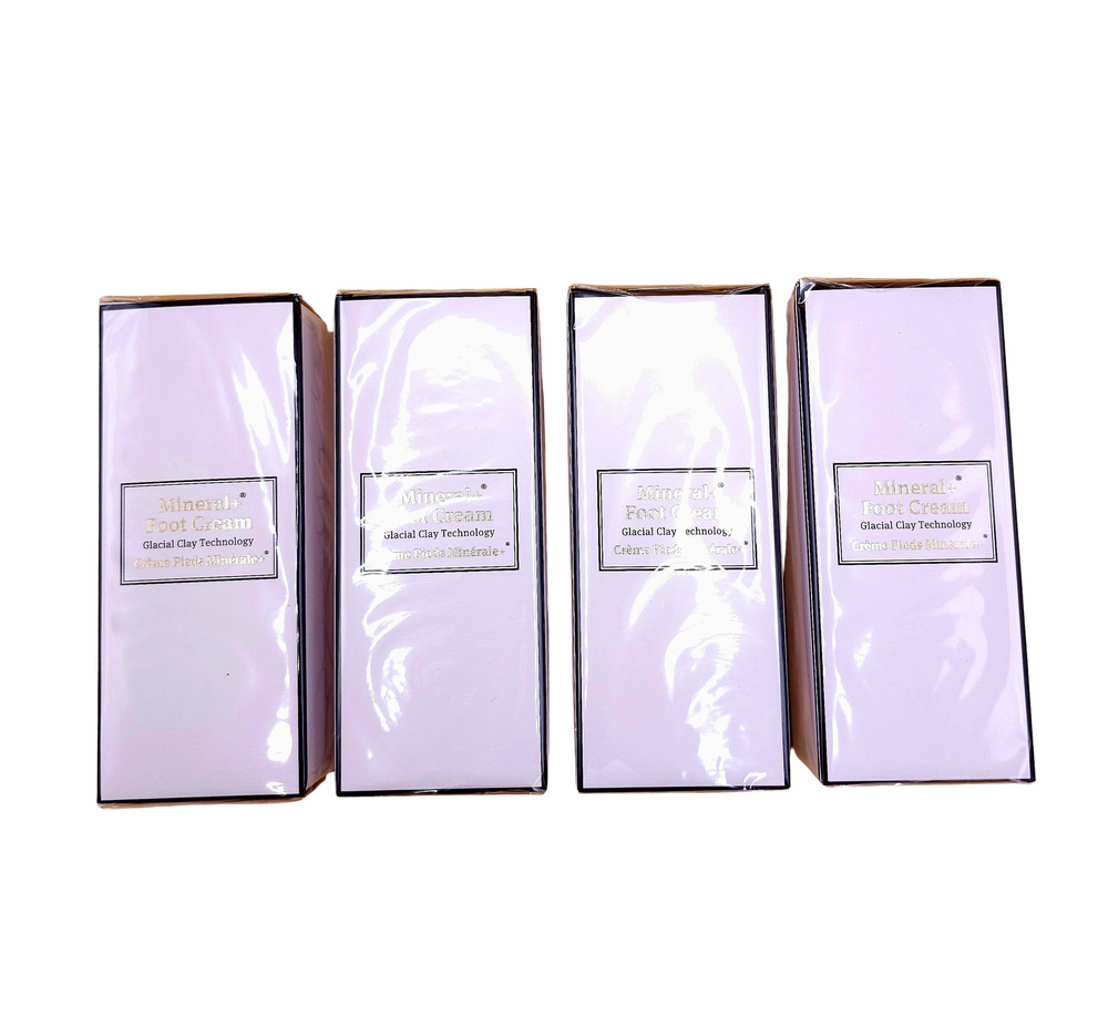 (4) Saphira Mineral+ Foot Cream Natural Glacial Clay Tech + 26 Minerals Dead Sea